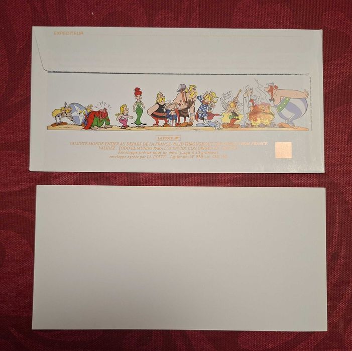 Postais ilustrados de Asterix e subscritos