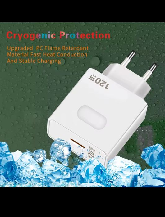 Szybka ładowarka kostka 120W z kablem