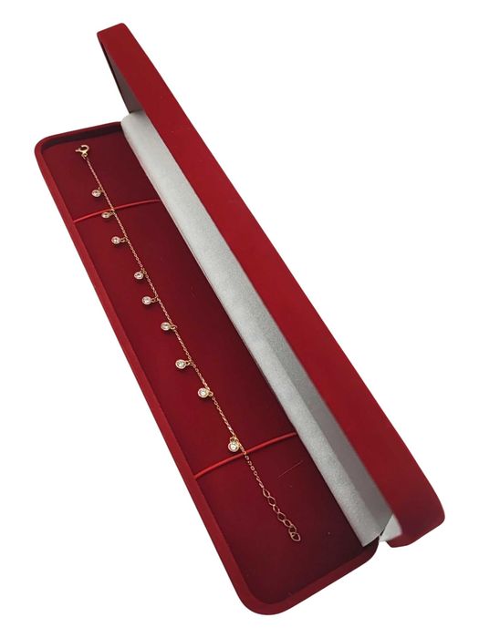 złota bransoletka z cyrkoniami 585 2,07G