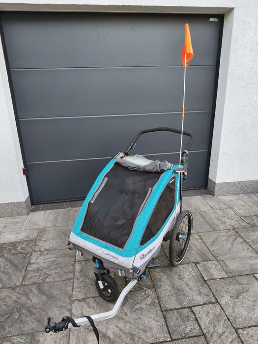 Przyczepka rowerowa Querido Sportex 2 dla dwójki dzieci Podwójna