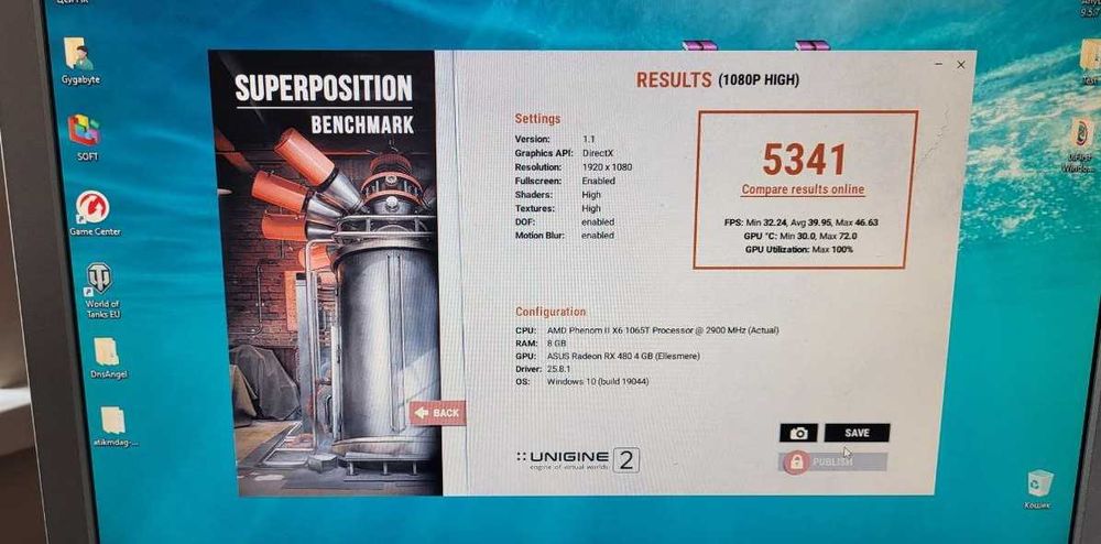 Ігровий компʼютер |LGW1942S|6core3.4Hz|8GbDDR3|500SSD/1TbHDD|RX570 4G|