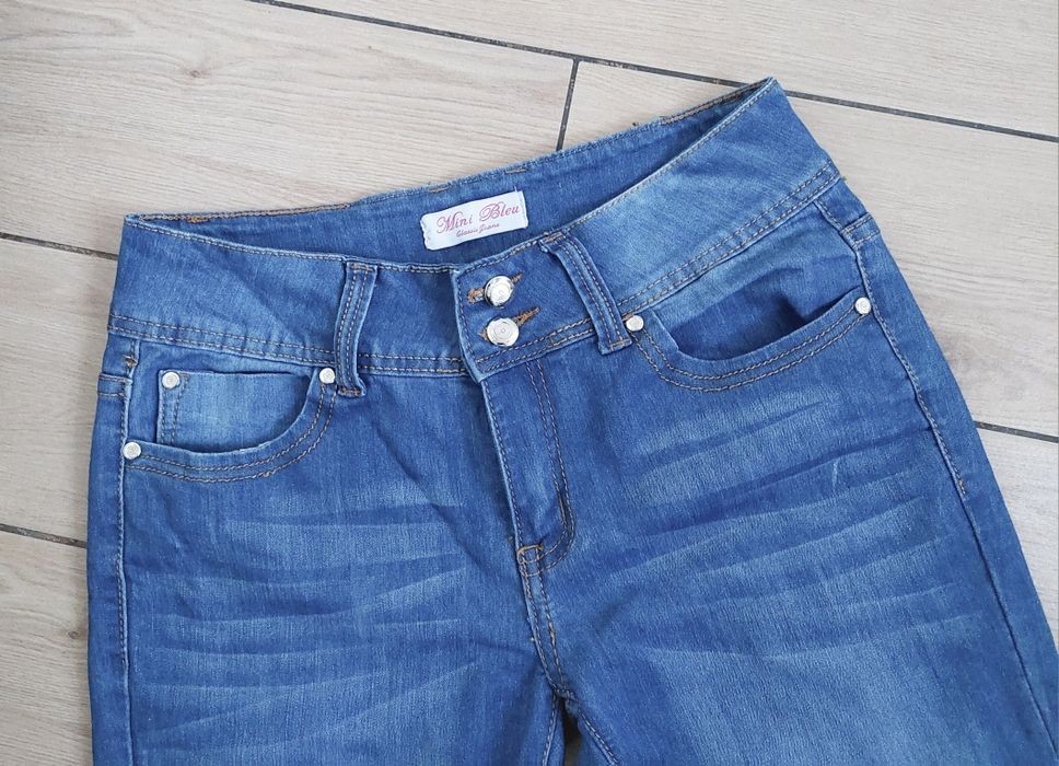 Jeansy damskie Mini Bleu M