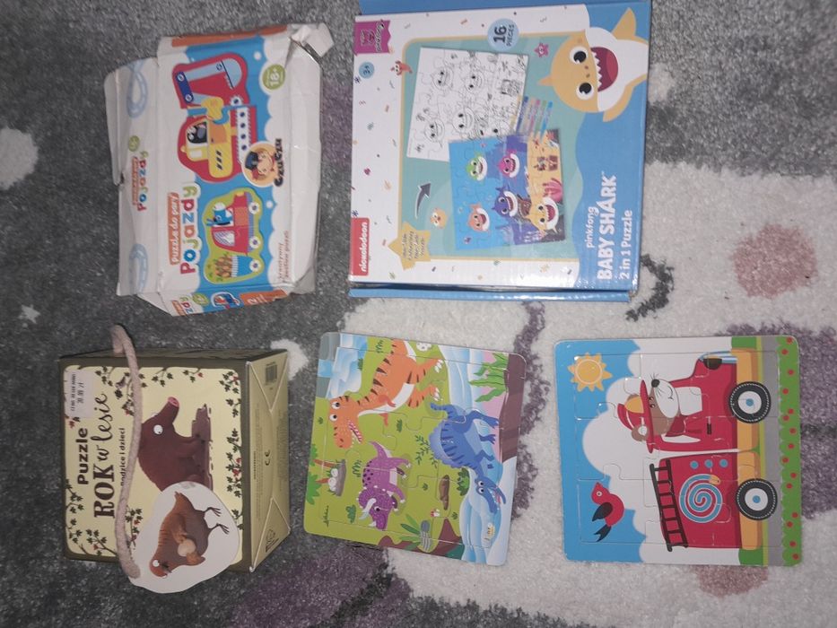15 x zestaw puzzli na 2latka dla najmłodszych