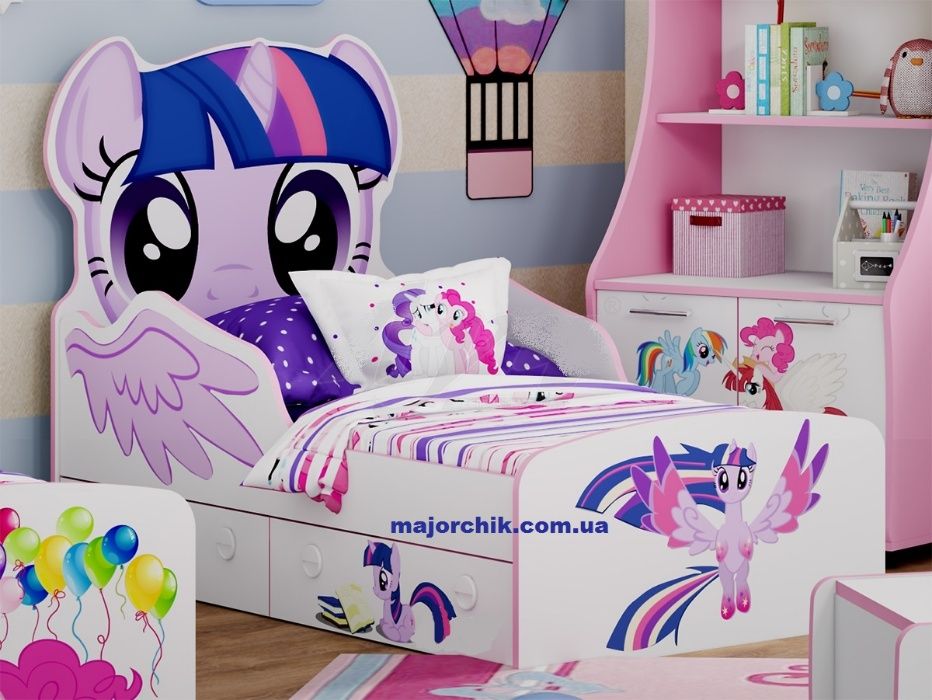 Кроватка розовая для девочки Little Pony Пинки Пай в наличии Литл Пони