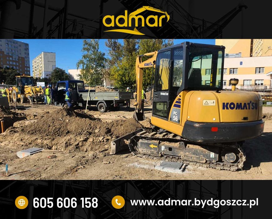 Usługi remontowe i budowlane kanalizacja rozbiórki prace z podnośnika