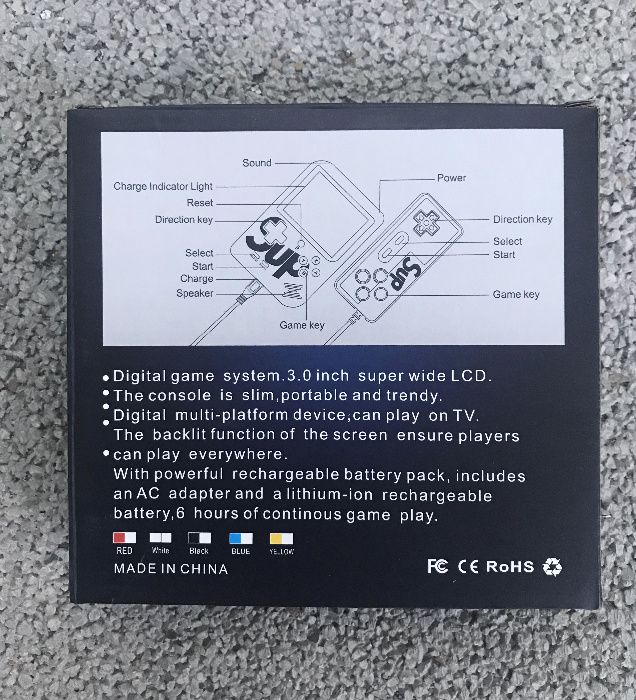 Consola de jogos portátil tipo Game Boy com comando - 400 jogos em 164740296255233123