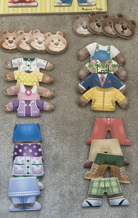 Melissa & Doug – drewniana misiowa układanka, na 3 latka