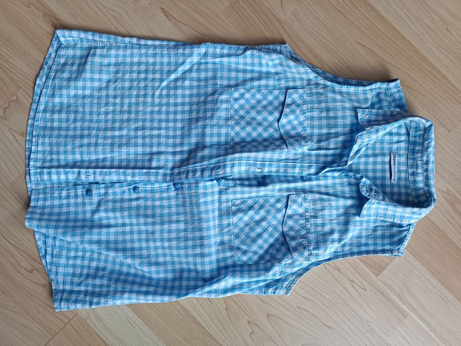 Koszula bluzka Cropp krótki rękaw rozm.Xs S kratka