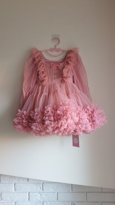 Sukienka 86-92 TUTU puszyta gęsta mięciutka rozowa na urodziny TUTU