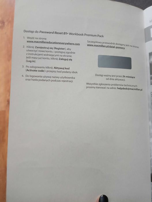 Zestaw podręcznik+ćwiczenia do j. angielskiego Password Reset B1+