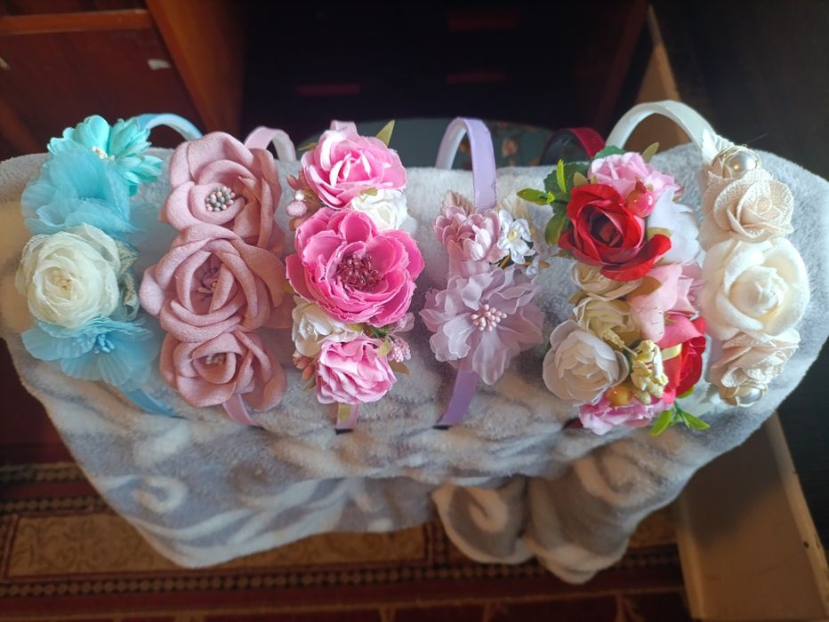 Обруч с цветами, венок на голову