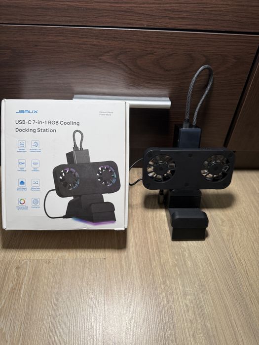 Stacja Dokująca / Chłodząca JSAUX USB-C 7w1 RGB ROG Ally oraz inne