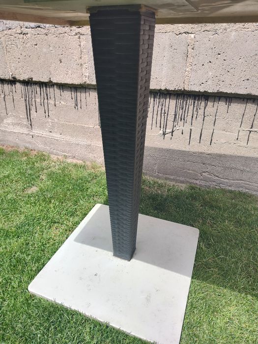 Stolik stół balkon ogród grafit stabilny solidny vintage 70cm x 70cm