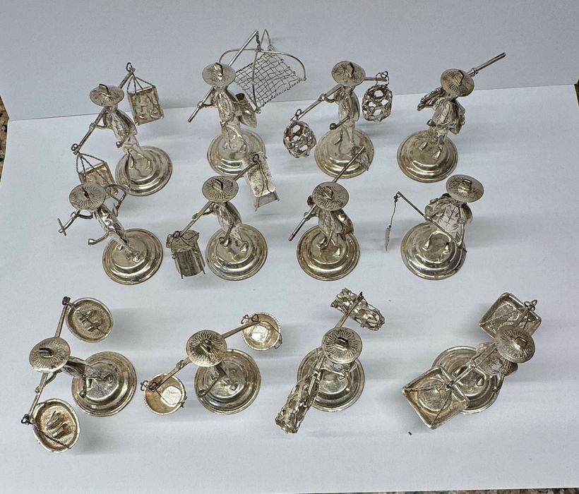 Estatueta de prata chinesa do início do século XX.