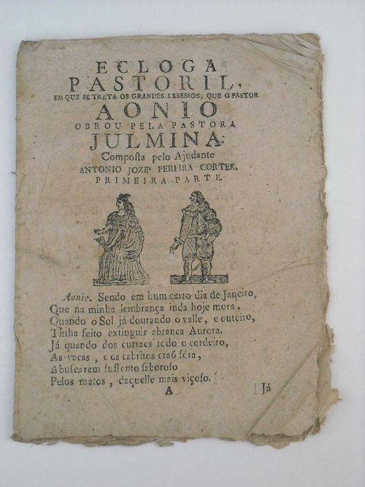 Ecloga Pastoril, Em que se Trata os Grandes Excessos, que o Pastor Aonio...1785
