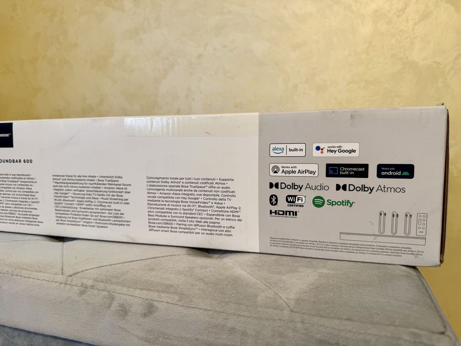 Нова Акустична Колонка Саундбар Bose Smart Soundbar 600 чорна