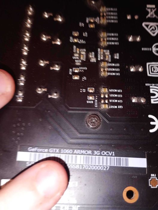 Відеокарта GeForce MSI ARMOR GTX 1060 3 gb