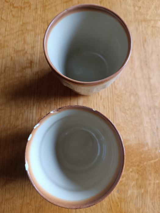 Kubki PRL garnuszki brązowe