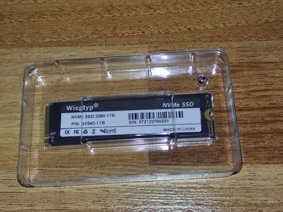Новий SSD Wicgtyp 1 TB 5000Мб/с NVMe 1.4 PCI-E 4.0