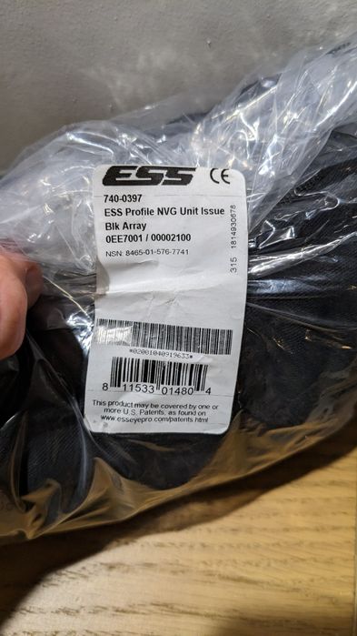 Gogle strzeleckie ASG ESS PROFILE NVG czarne nowe oryginalne 3 szyby