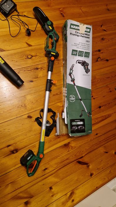 Mini pilarka na wysięgniku, dmuchawa