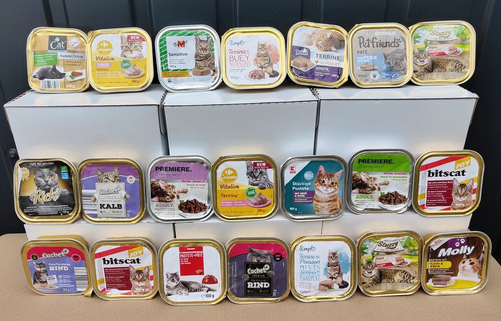 Karma dla kota  tacki 100x100g mix