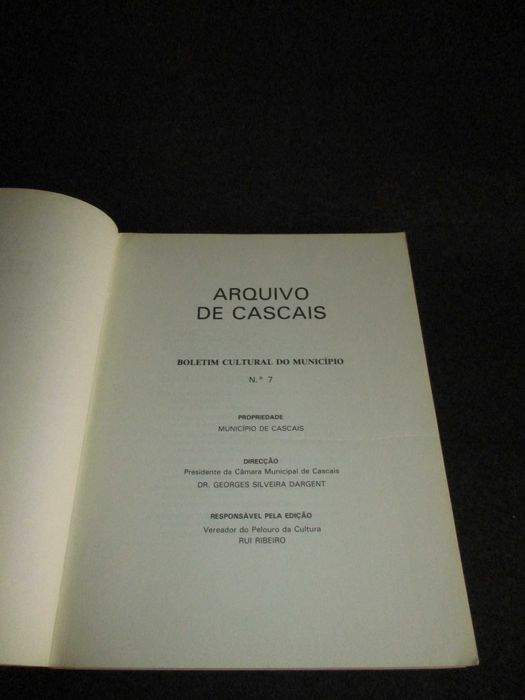 Livro Arquivo de Cascais Boletim Cultural do Município nº 7