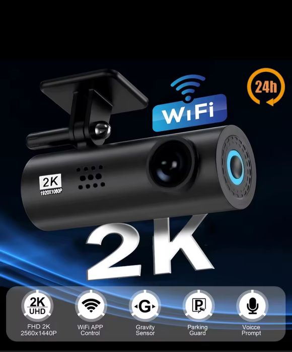 Wideorejestrator 2K WiFi | Night Vision | G-Sensor | Tryb parkingowy