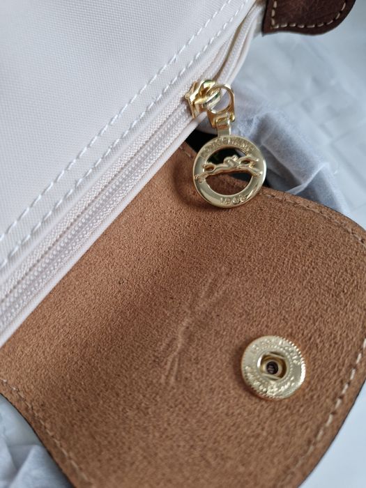 Beżowa/ ecru NOWA torebka LONGCHAMP roz mini