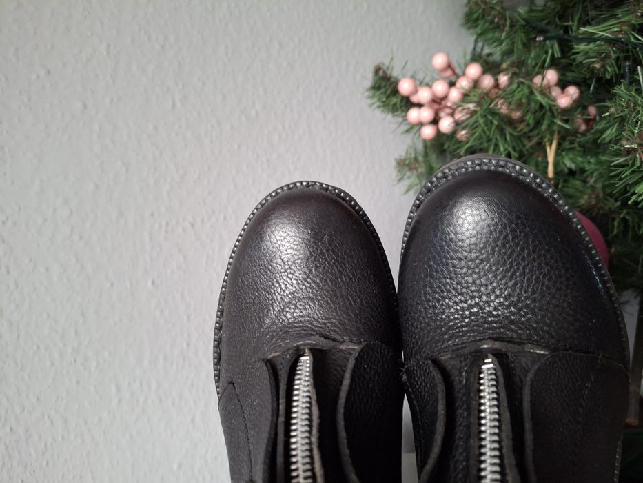 H&M  skórzane botki damskie 35