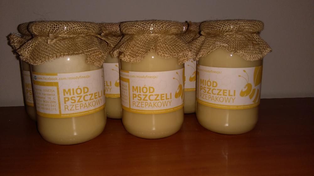 Miód pszczeli rzepakowy 2025 z pasieki FINEZJA - dowóz GRATIS!!!