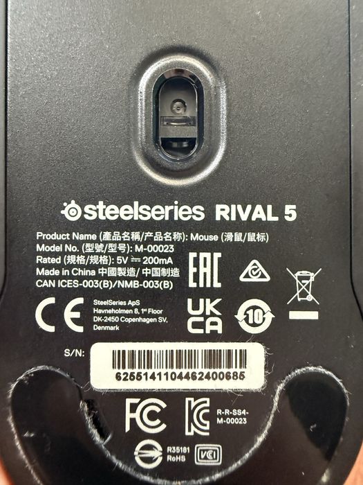 Mysz SteelSeries Rival 5 + dodatki