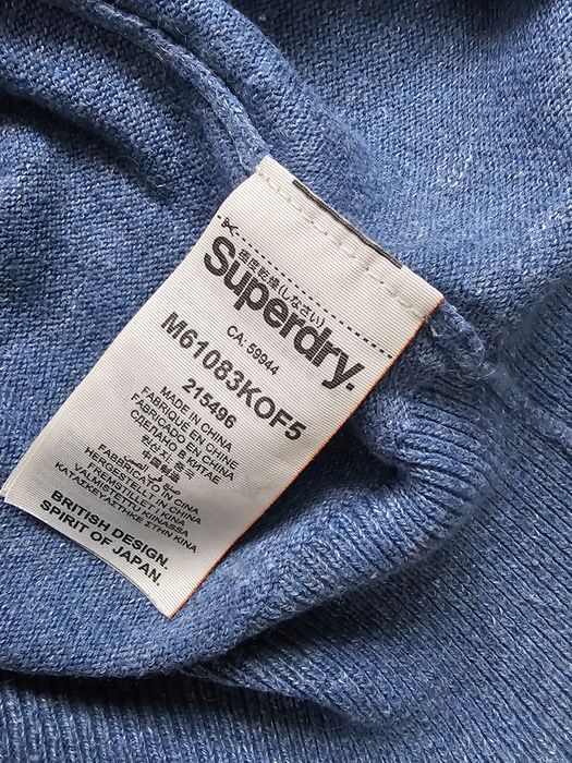 sweter SUPERDRY Japan Premium Knitwear kaszmirowy  r. L - okazja