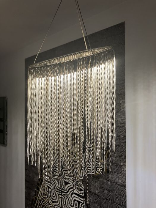 Lampa led lancuszki chrom metal hampton glamour