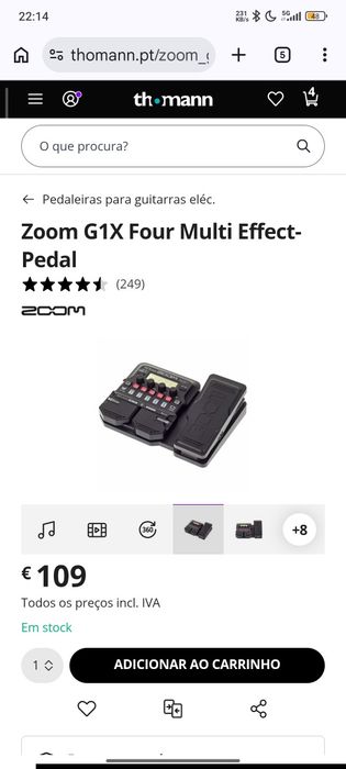 Pedaleira Zoom G1X four