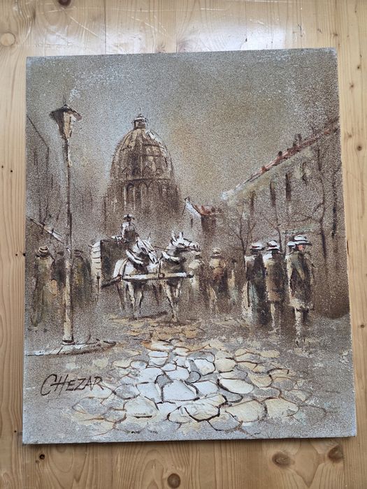 Obraz CHEZAR – Stary Rzym, wyjątkowa faktura z piaskiem morskim.