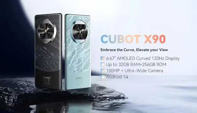 Смартфон Cubot X90 Black 16/256Gb AMOLED NFC Octa Core Global +стекло