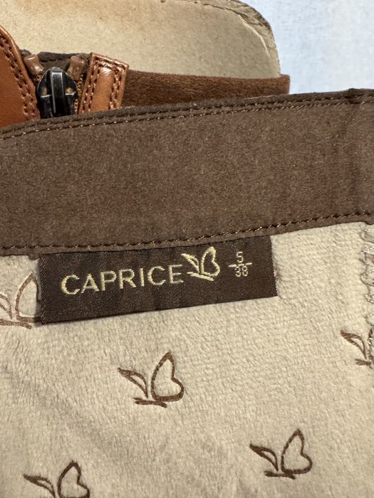 Oryginalne skórzane kozaki Caprice