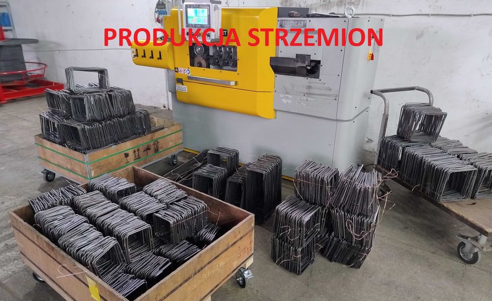 Strzemiona z pręta żebrowanego. Wszystkie kształty i wymiary.