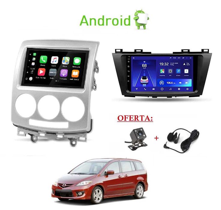 (NOVO) Rádio 2DIN • MAZDA 5 (2005 a 2015) • Android GPS [4+32GB]