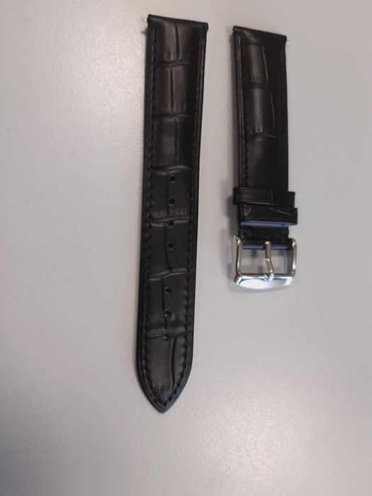 Pasek skórzany do zegarka 19mm kroko czarny brązowy teleskopy