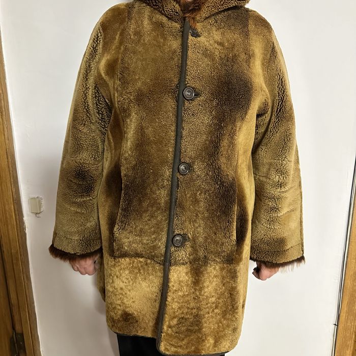 жіноча дублянка двосторонню, натуральна (розмір ХЛ-ХХЛ)