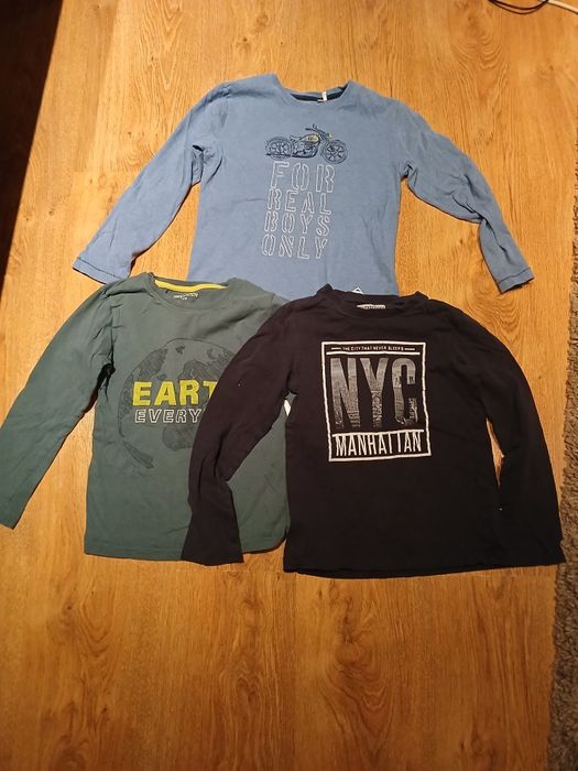 T-shirty 3 szt. Z długim rękawem rozmiar 128