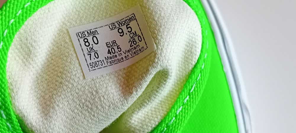 Vans neonowe trampki 40,5