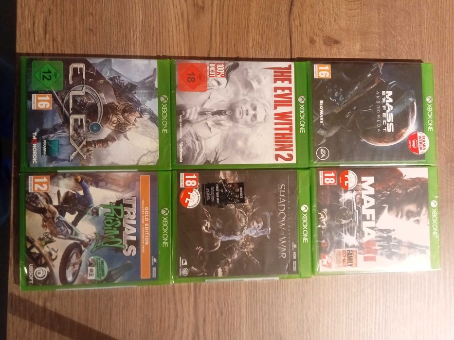 Zestaw 5szt. gier na xbox one, min: Mass Effect Andromeda. OkazJa!