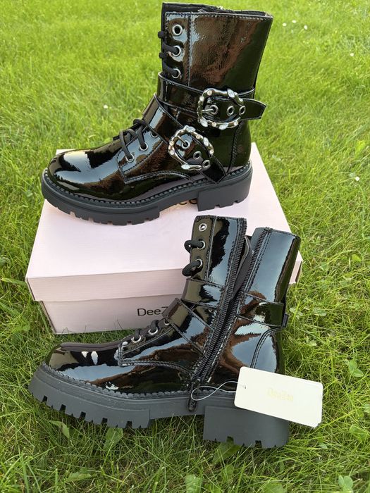 Buty Glany DeeZee EU37 Nowe z Metką Czarne Lakierowane