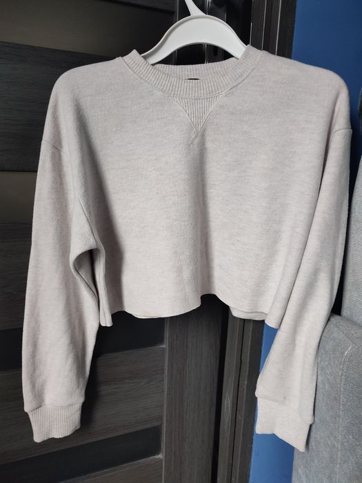 Sweterek krótki beżowy Zara M