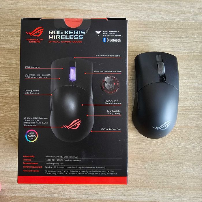 Rato Gaming Asus ROG Keris Wireless RGB 16000DPI