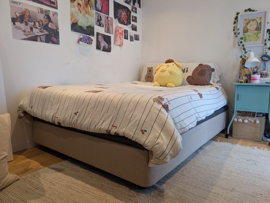 Cama COLMOL casal 140x200 Base Tidy + Colchão COLMOL 140x200