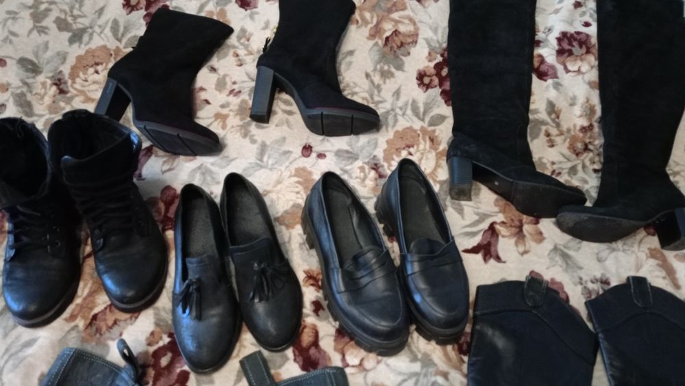 Туфли кожаные черные